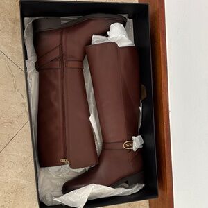 Coach Women's Ruby Horse & Carriage Leather Boot Brown Walnut g4520